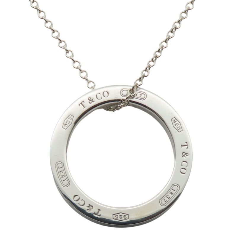 Tiffany & Co Necklace 1837 Circle 925 Silver Approx 3.7g Silver Accessories