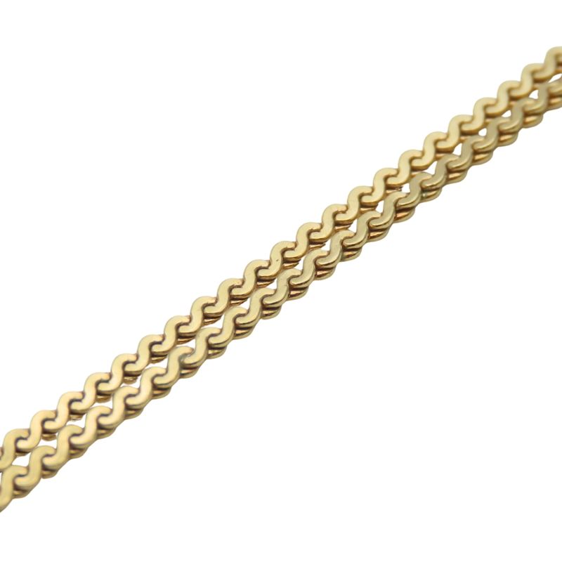 Christian Dior Necklace Metal Gold Logo Plated Accessories Women Ladies