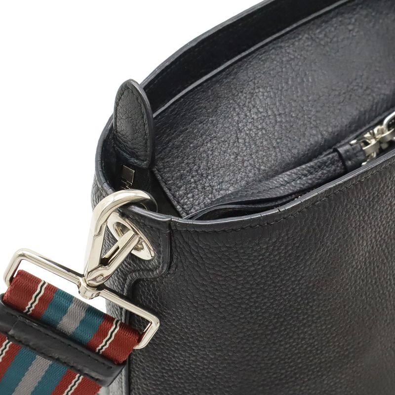 Prada Vittero Phoenix Shoulder Bag Striped Shoulder Vittero Dino Soft Leather