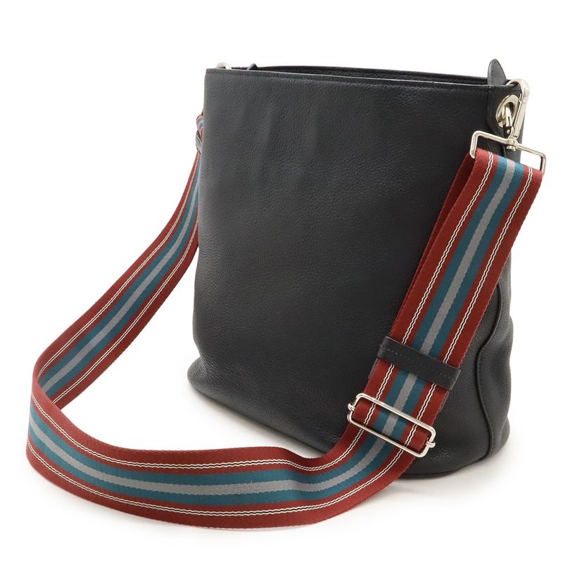 Prada Vittero Phoenix Shoulder Bag Striped Shoulder Vittero Dino Soft Leather