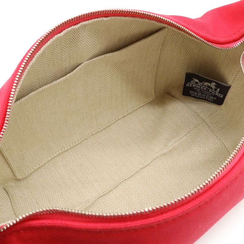 Hermes Brid a Black PM Bath Pouch Cosmetic Pouch Cosmetic Pouch Handbag Canvas