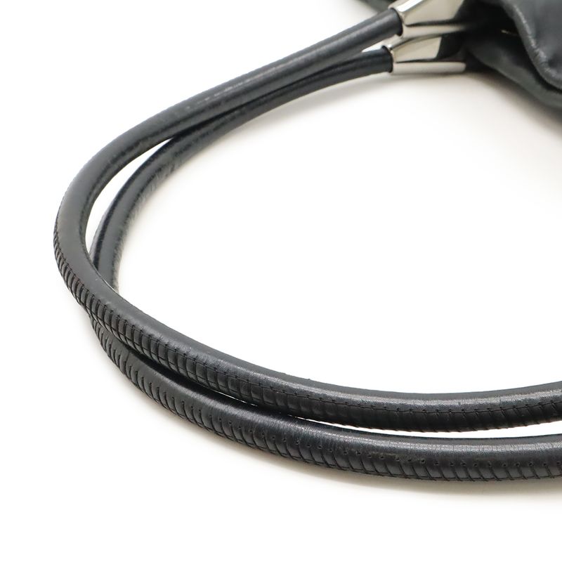 Chanel Camellia Logo Tote Large Tote Shoulder Bag Semi Shoulder Leather Black