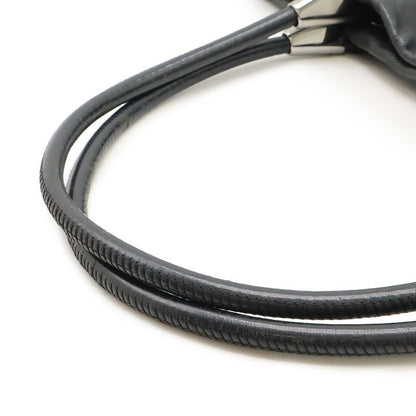 Chanel Camellia Logo Tote Large Tote Shoulder Bag Semi Shoulder Leather Black