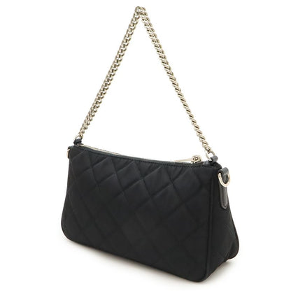 Prada Tessuto Impuntu Handbag Chain Shoulder Quilted Nylon Nero Black Domestic