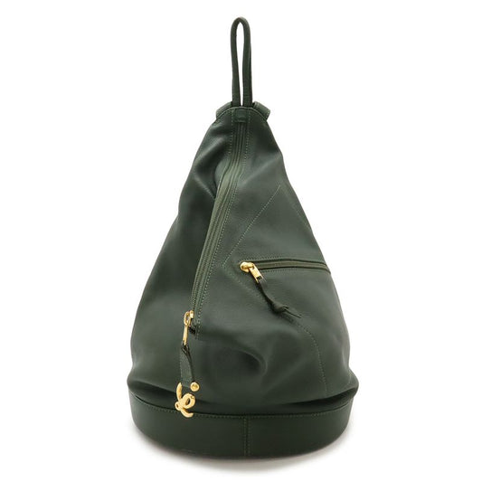 Loewe Anton S Ring Backpack Sac Backpack Calf Leather Khaki Green Gold Hardware