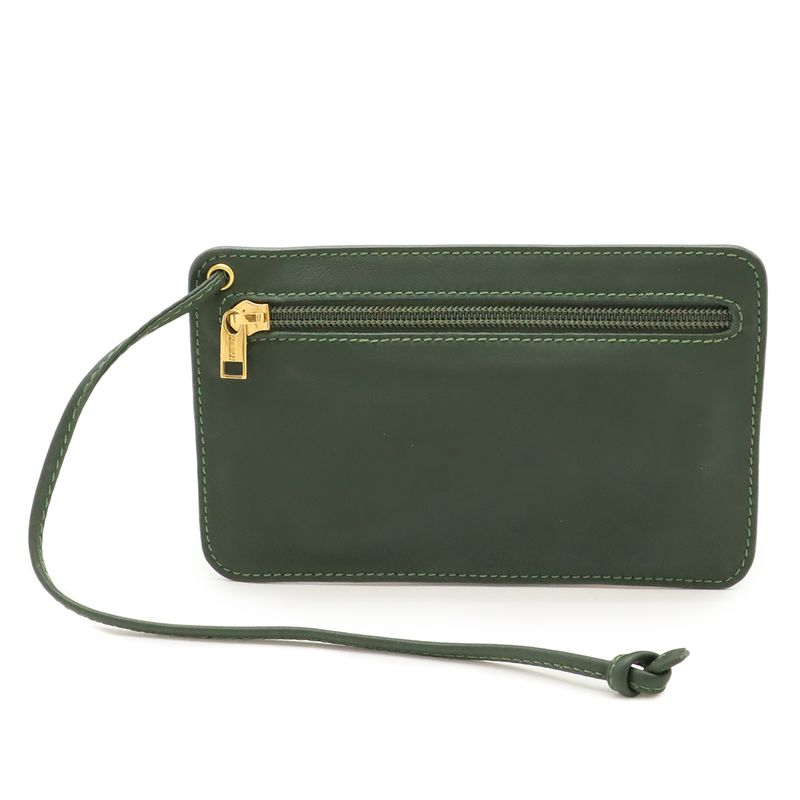 Loewe Anton S Ring Backpack Sac Backpack Calf Leather Khaki Green Gold Hardware