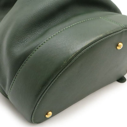 Loewe Anton S Ring Backpack Sac Backpack Calf Leather Khaki Green Gold Hardware