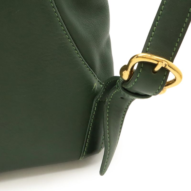 Loewe Anton S Ring Backpack Sac Backpack Calf Leather Khaki Green Gold Hardware