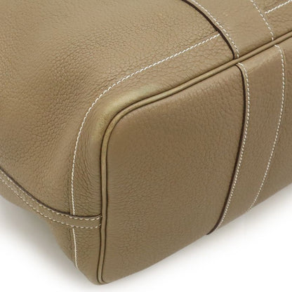 Hermes Garden Party PM Tote Handbag Negonda Leather Etoupe Glazed Silver