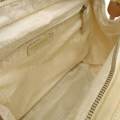 Chanel Marshmallow Bag Coco Mark Tote Handbag Canvas Pink Ivory White A24224