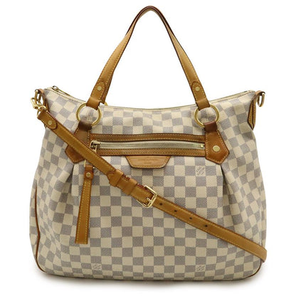 Louis Vuitton Damier Azure Evora MM Tote Handbag 2way Shoulder Bag Gold