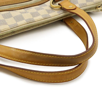 Louis Vuitton Damier Azure Evora MM Tote Handbag 2way Shoulder Bag Gold