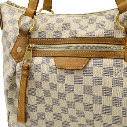 Louis Vuitton Damier Azure Evora MM Tote Handbag 2way Shoulder Bag Gold