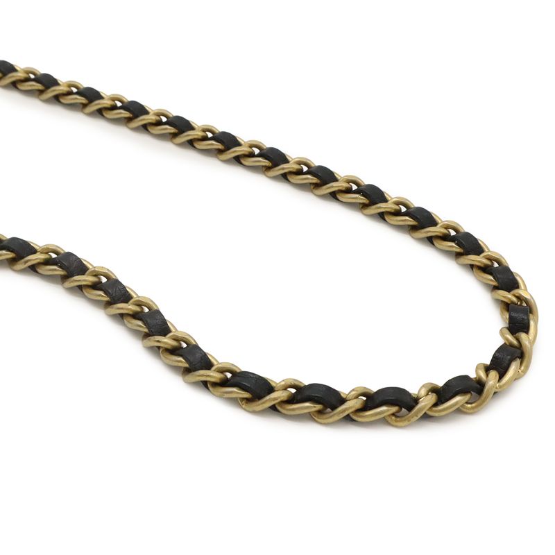 Chanel CC Filigree Chain Wallet Shoulder Bag Pochette 2way Clutch Caviar Skin