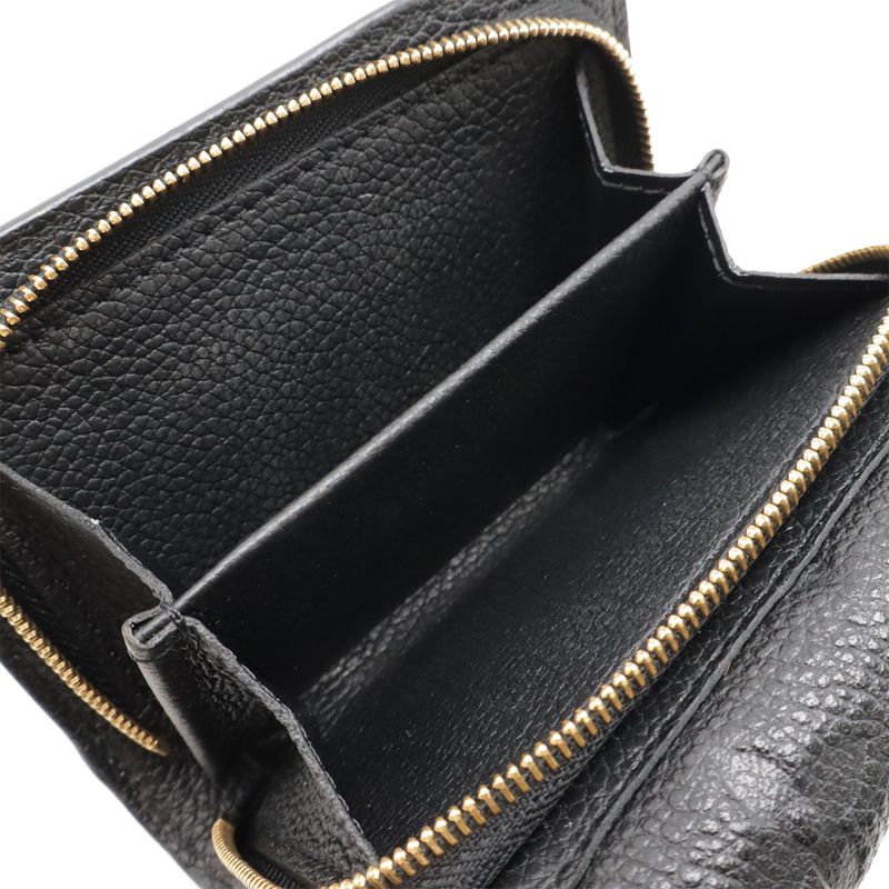 Louis Vuitton Monogram Empreinte Portefeuille Metis Compact Trifold Wallet Noir