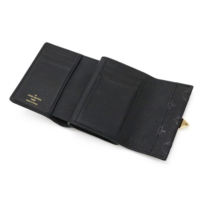 Louis Vuitton Monogram Empreinte Portefeuille Metis Compact Trifold Wallet Noir