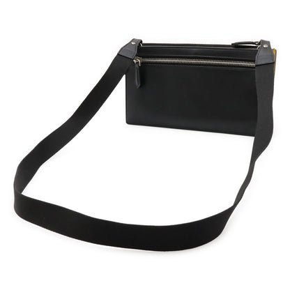 Fendi Monster Shoulder Bag Pochette Crossbody 2way Clutch Bag Leather Black