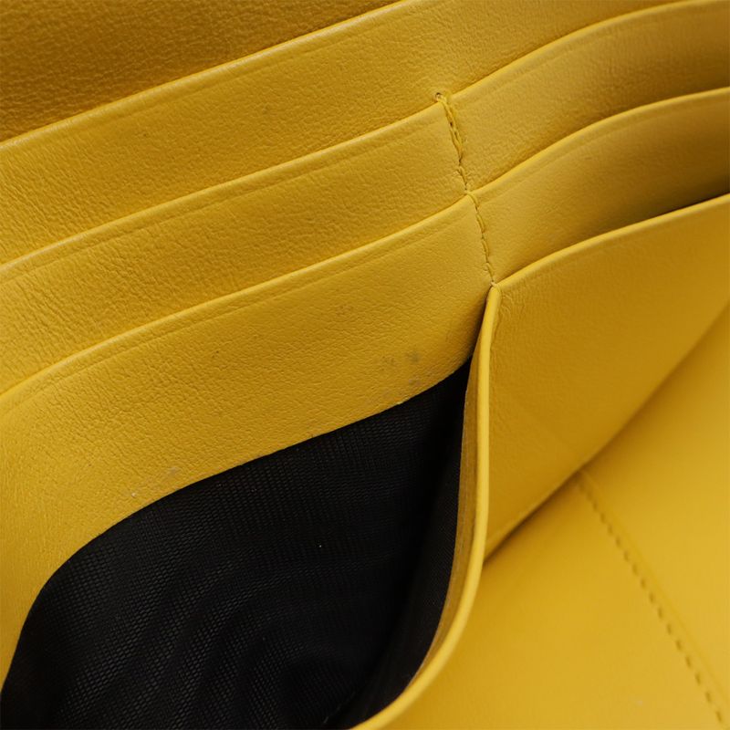 Fendi Monster Shoulder Bag Pochette Crossbody 2way Clutch Bag Leather Black