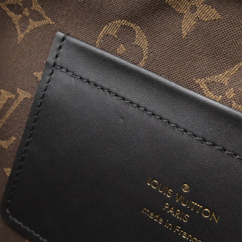 Louis Vuitton Utility Crossbody Shoulder Bag 2way Clutch Bag Leather Black Gold