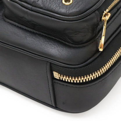 Louis Vuitton Utility Crossbody Shoulder Bag 2way Clutch Bag Leather Black Gold