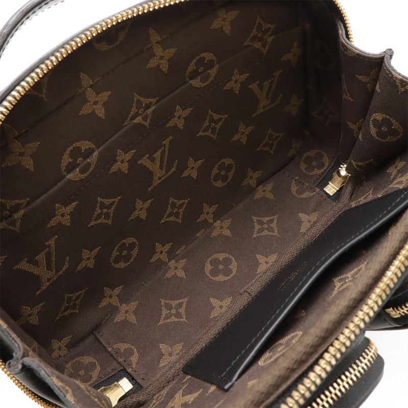 Louis Vuitton Utility Crossbody Shoulder Bag 2way Clutch Bag Leather Black Gold