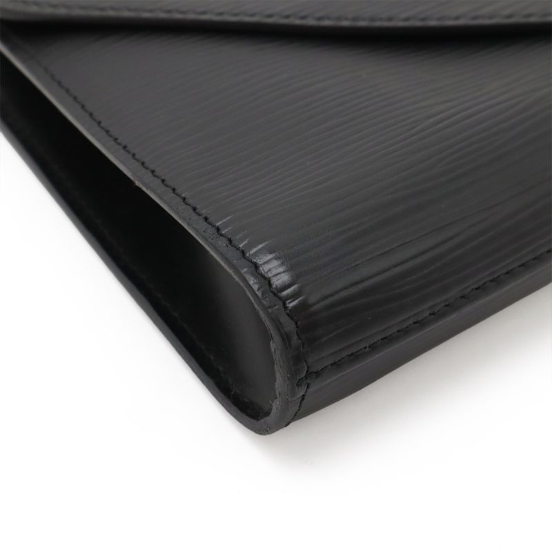 Louis Vuitton Epi Art Deco Second Bag Clutch Bag Leather Noir Black M52632