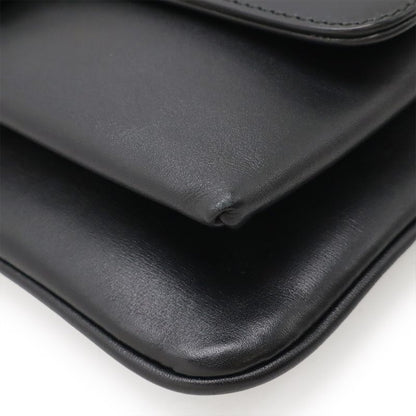 Gucci Ally GG Marmont Shoulder Bag Pochette Leather Black Gold Hardware 550129