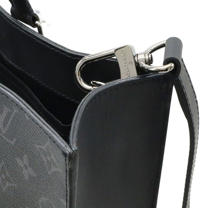Louis Vuitton Monogram Eclipse Sac Pla Tote Handbag Vertical 2way Shoulder Bag