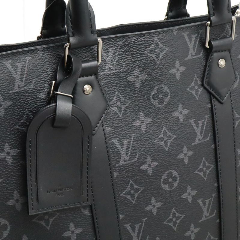 Louis Vuitton Monogram Eclipse Sac Pla Tote Handbag Vertical 2way Shoulder Bag