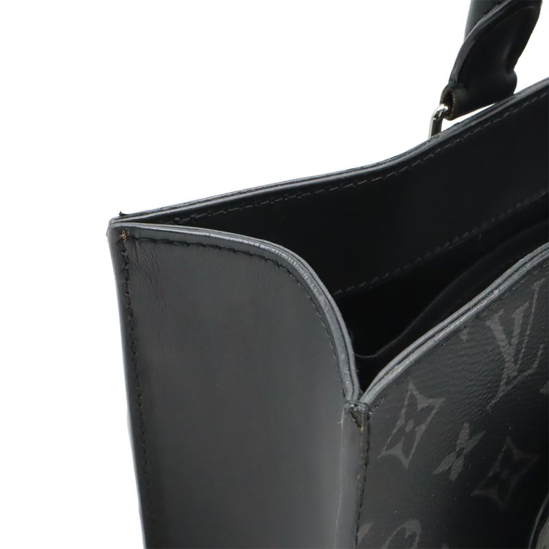 Louis Vuitton Monogram Eclipse Sac Pla Tote Handbag Vertical 2way Shoulder Bag