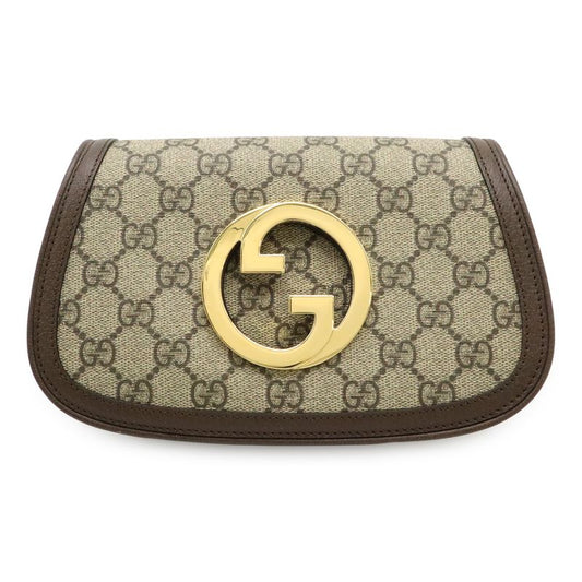 Gucci Blondi GG Supreme Belt Bag Body Bag Waist Pouch 2way Clutch Bag PVC Beige