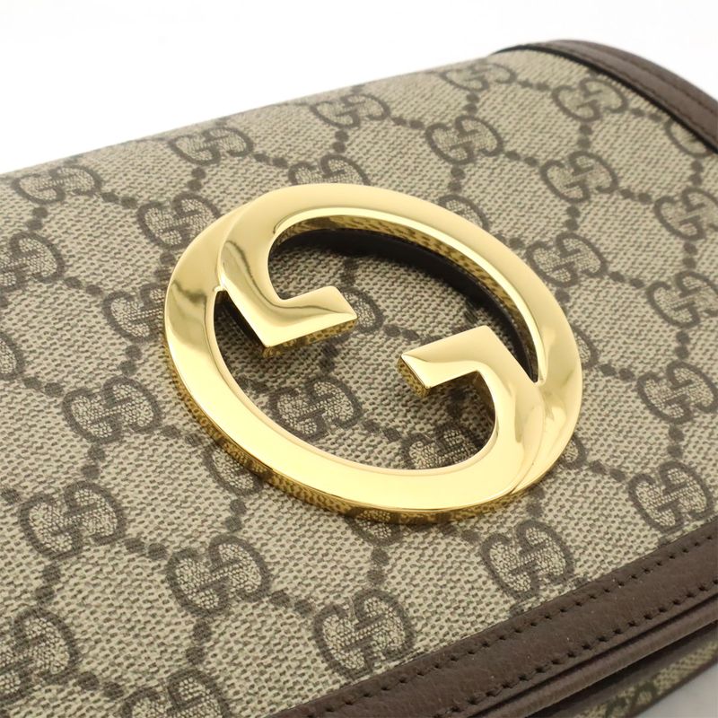Gucci Blondi GG Supreme Belt Bag Body Bag Waist Pouch 2way Clutch Bag PVC Beige