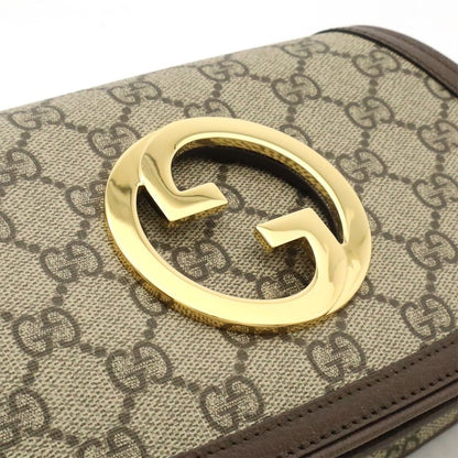 Gucci Blondi GG Supreme Belt Bag Body Bag Waist Pouch 2way Clutch Bag PVC Beige