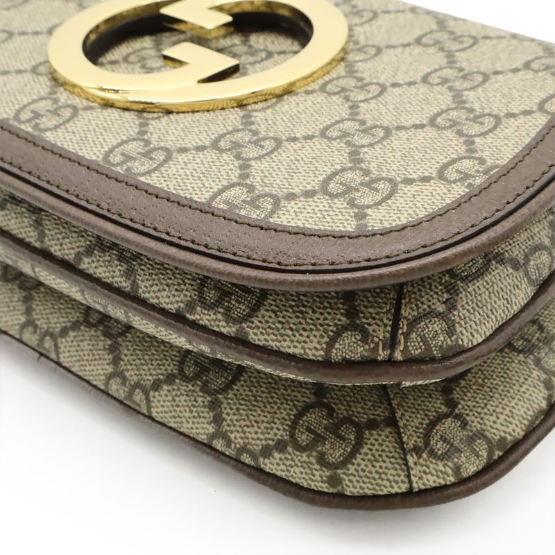 Gucci Blondi GG Supreme Belt Bag Body Bag Waist Pouch 2way Clutch Bag PVC Beige