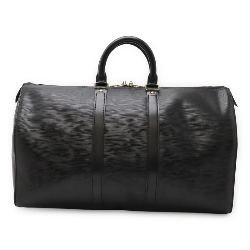 Louis Vuitton Epi Keepall 45 Boston Bag Travel Purse Travel Bag Noir Black Gold