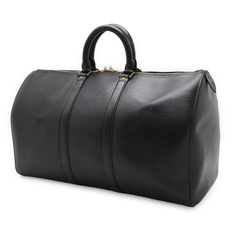 Louis Vuitton Epi Keepall 45 Boston Bag Travel Purse Travel Bag Noir Black Gold