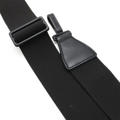 Chanel New Travel Line Handbag 2way Tote Bag Nylon Jacquard Leather Black A15970