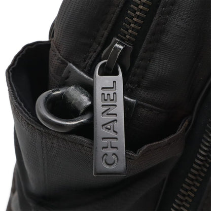 Chanel New Travel Line Handbag 2way Tote Bag Nylon Jacquard Leather Black A15970