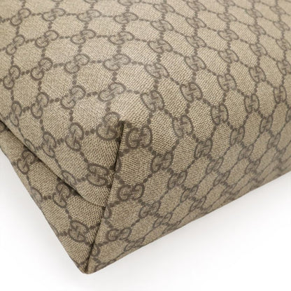 Gucci GG Plus GG Supreme Sherry Line Tote Bag Shoulder Bag PVC Leather Khaki