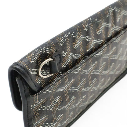 Goyard Saint Louis PM Tote Shoulder Bag Coated Canvas Leather Black Brown White