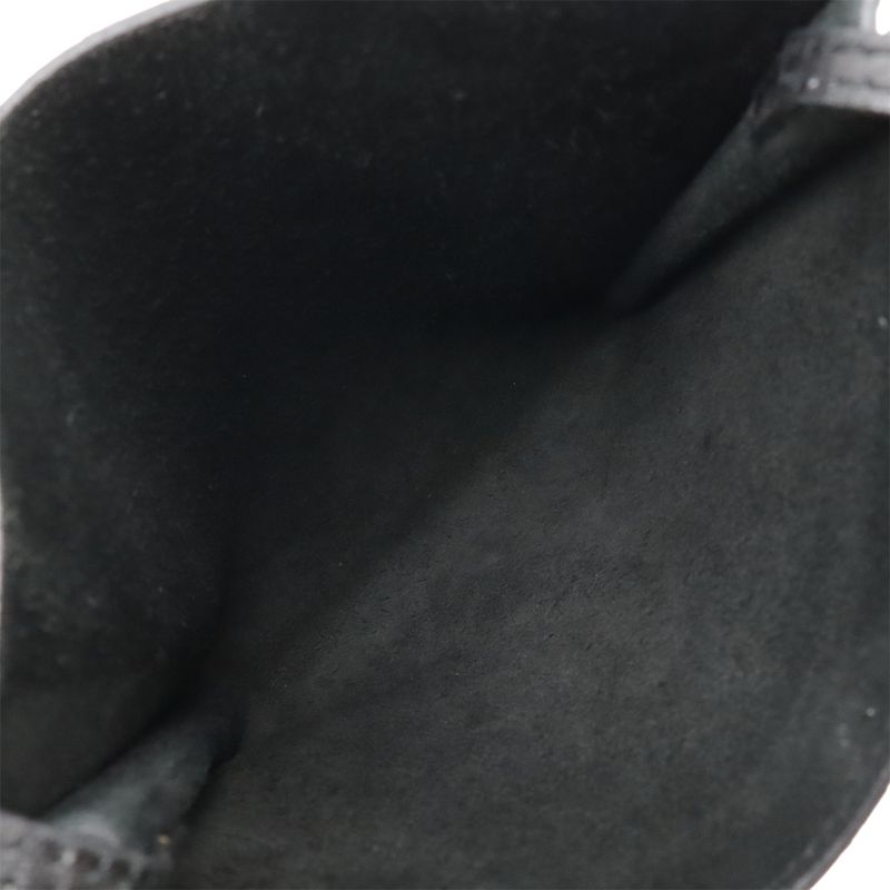 Hermes Onymetou Shoulder Bag Crossbody Pochette Leather Black