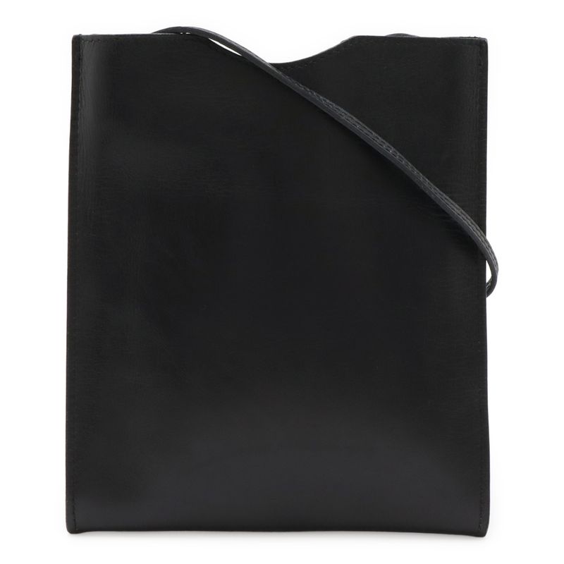 Hermes Onymetou Shoulder Bag Crossbody Pochette Leather Black