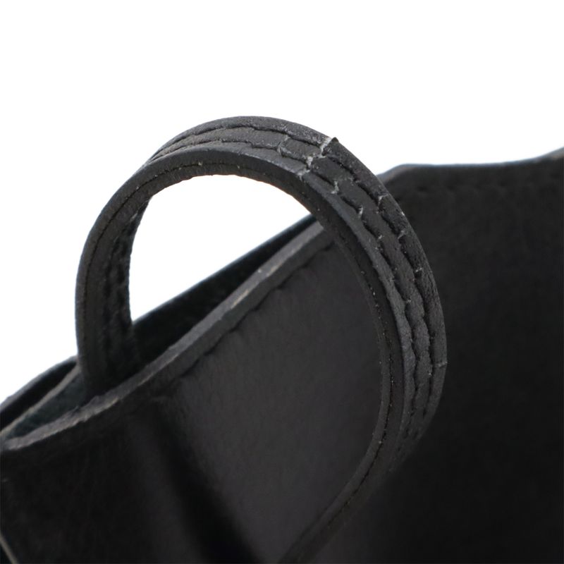 Hermes Onymetou Shoulder Bag Crossbody Pochette Leather Black