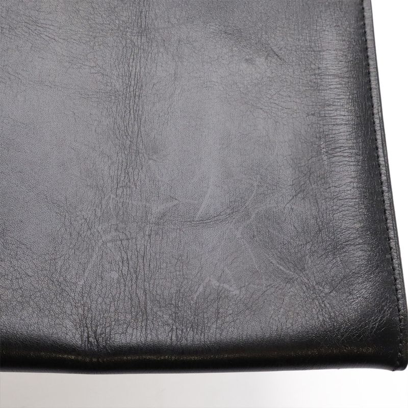 Hermes Onymetou Shoulder Bag Crossbody Pochette Leather Black