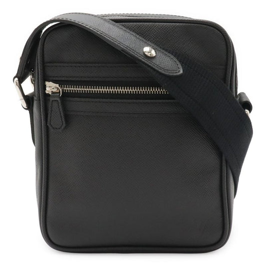 Louis Vuitton Taiga Dimitri Shoulder Bag Crossbody Leather Ardoise Black Silver