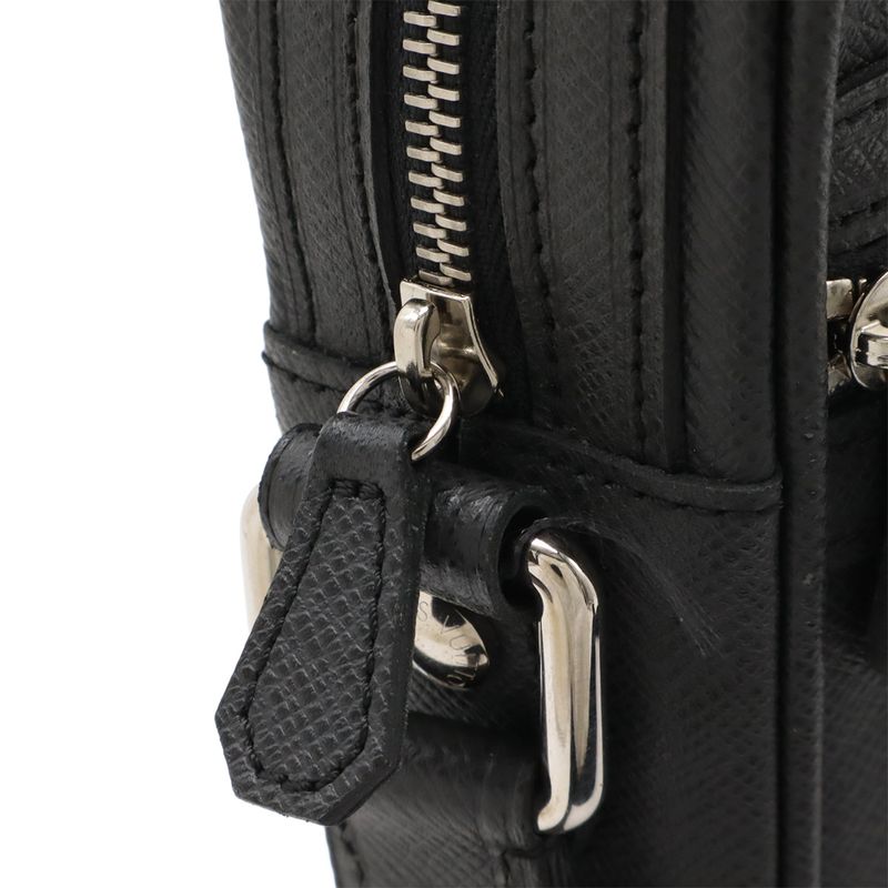 Louis Vuitton Taiga Dimitri Shoulder Bag Crossbody Leather Ardoise Black Silver