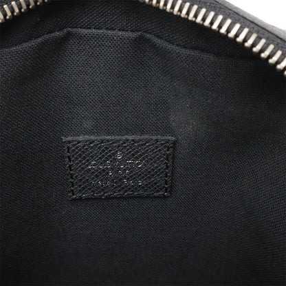 Louis Vuitton Taiga Dimitri Shoulder Bag Crossbody Leather Ardoise Black Silver