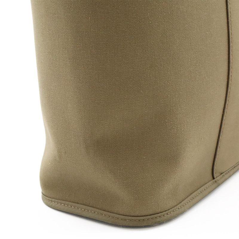 Hermes Cabas Cook PM Tote Handbag 2way Shoulder Bag Shoulder Toile Officier