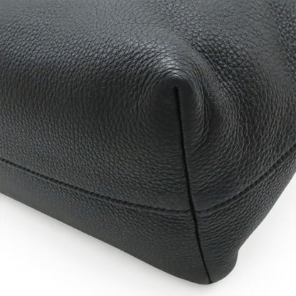 Prada Vitello Daino Handbag 2way Shoulder Bag Striped Shoulder Nero Black Gold