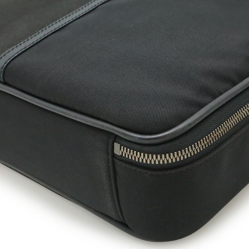 Gucci Logo Plate Business Bag Briefcase Document Purse 2way Shoulder Bag Nylon